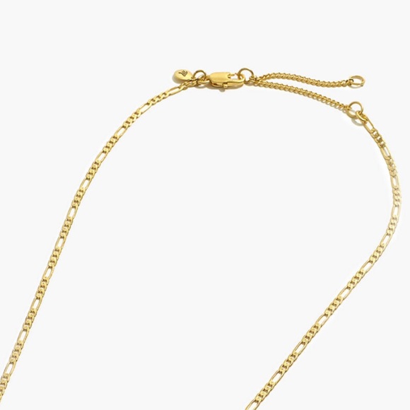 Madewell small gold plated figaro chain necklace - Picture 3 of 5